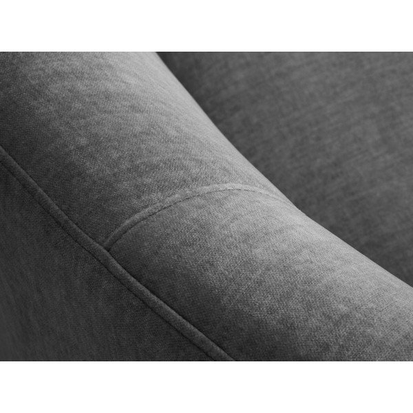 Šedá sametová asymetrická pohovka Mazzini Sofas Debbie, levá-image-1