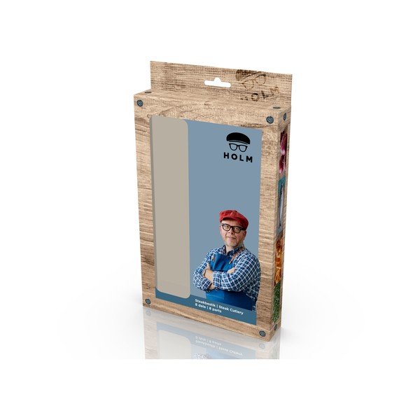 Nerezové steakové příbory v sadě 8 ks ve stříbrné barvě/v přírodní barvě – Holm-image-3