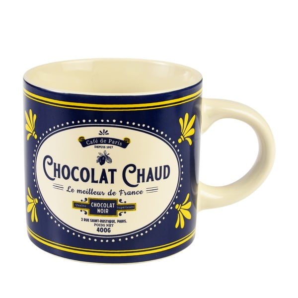 Tmavě modrý/krémový keramický hrnek 350 ml Chocolat Chaud – Rex London-image-2