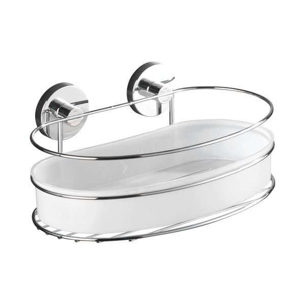 Bílá samodržící koupelnová polička Milazzo – Wenko-image-2