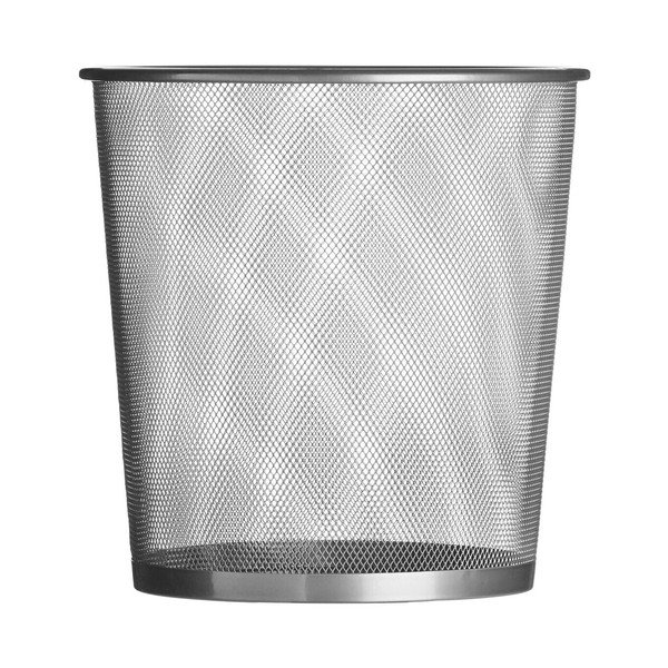 Kancelářský kovový odpadkový koš v matně stříbrné barvě 12 l Den – Premier Housewares