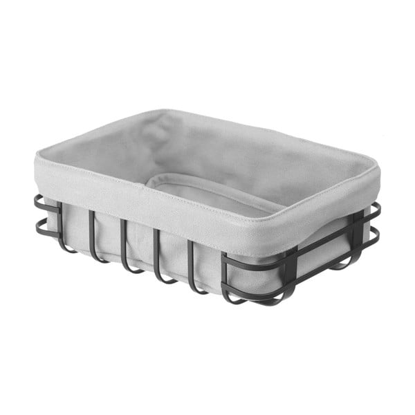 Černo-šedý koš na pečivo s textilní výstelkou Hendi, 18 x 25 cm-image-2