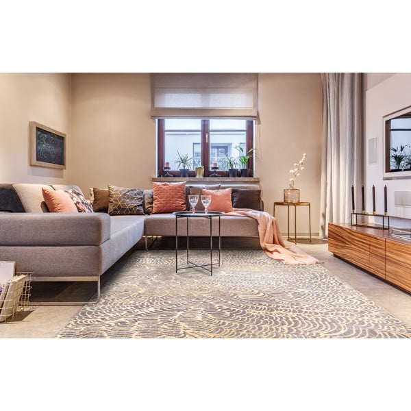 Béžový vlněný koberec 200x300 cm Koi – Agnella-image-1