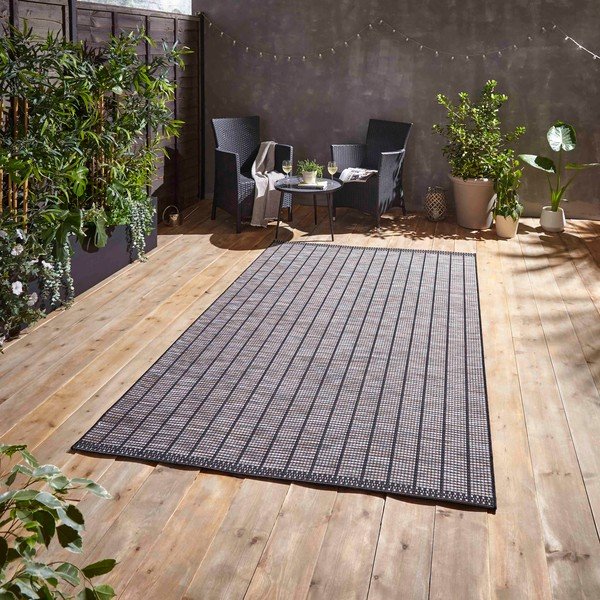 Tmavě šedý venkovní koberec 160x220 cm Santa Monica – Think Rugs-image-1