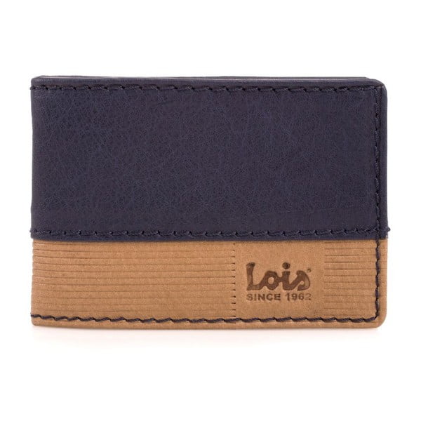 Kožená peněženka Lois Blue Block, 10x7 cm