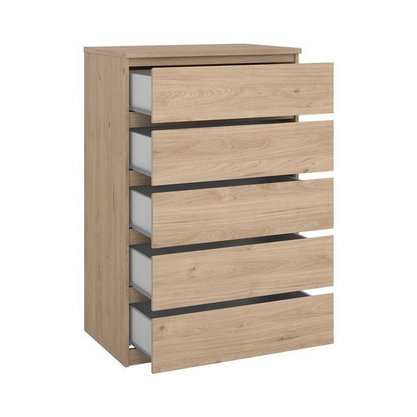 Komoda v dekoru dubu v přírodní barvě 77x121x50 cm Naia – Tvilum-image-3
