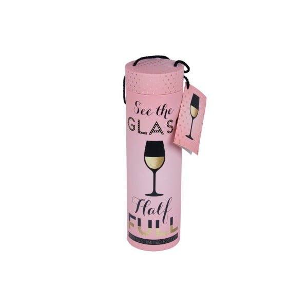 Růžový tubus na láhev na víno Tri-Coastal Design Wine