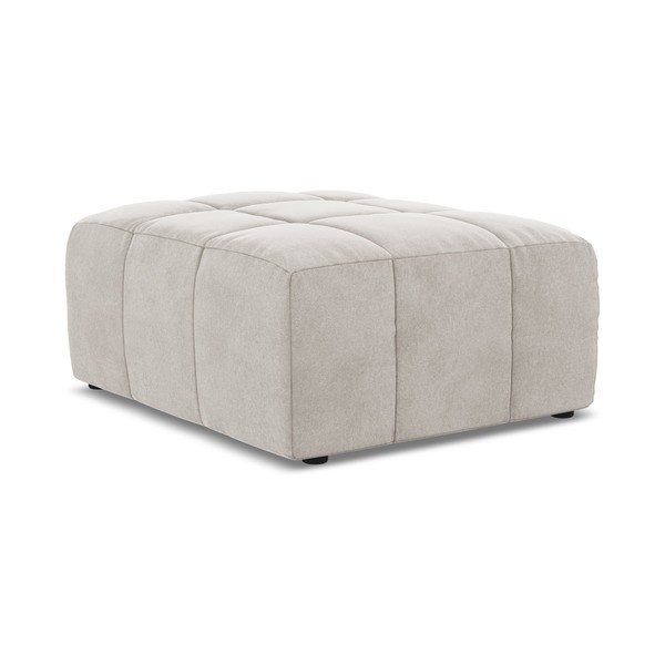 Béžová sametová podnožka Aloha – Makamii-image-3