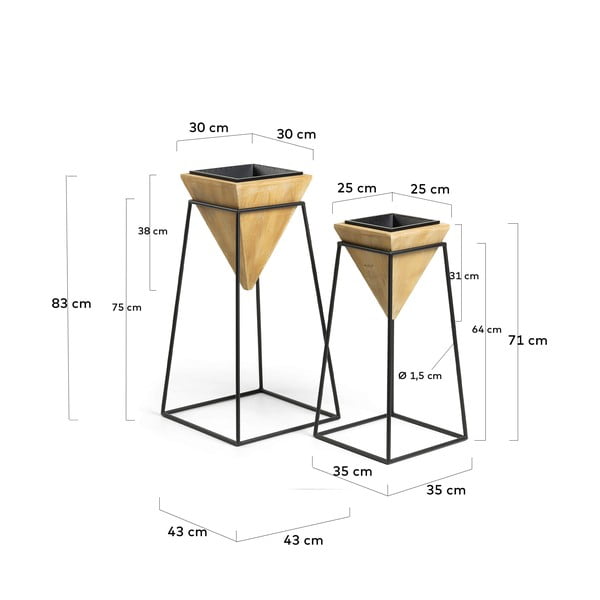 Sada 2 květináčů Kave Home Star-image-2