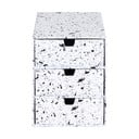Černo-bílý zásuvkový box se 3 šuplíky Bigso Box of Sweden Ingrid