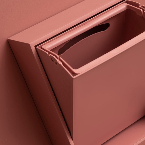 Starorůžový odpadkový koš na tříděný odpad/nástěnný z recyklovaného plastu Recycling Box – ReCollector-image-4
