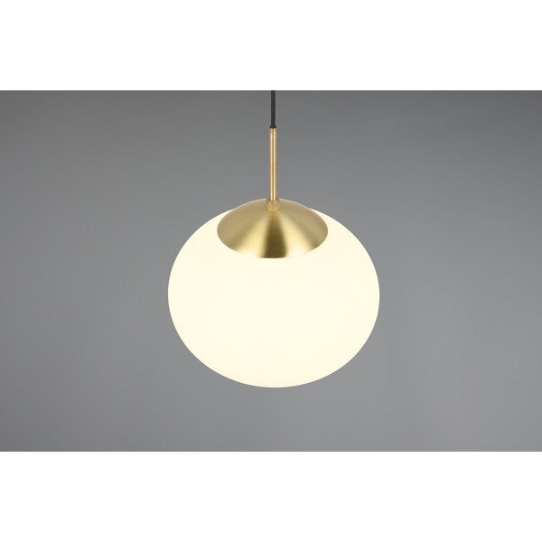 Závěsné svítidlo v bílo-zlaté barvě se skleněným stínidlem ø 30 cm Fomento – Trio-image-2