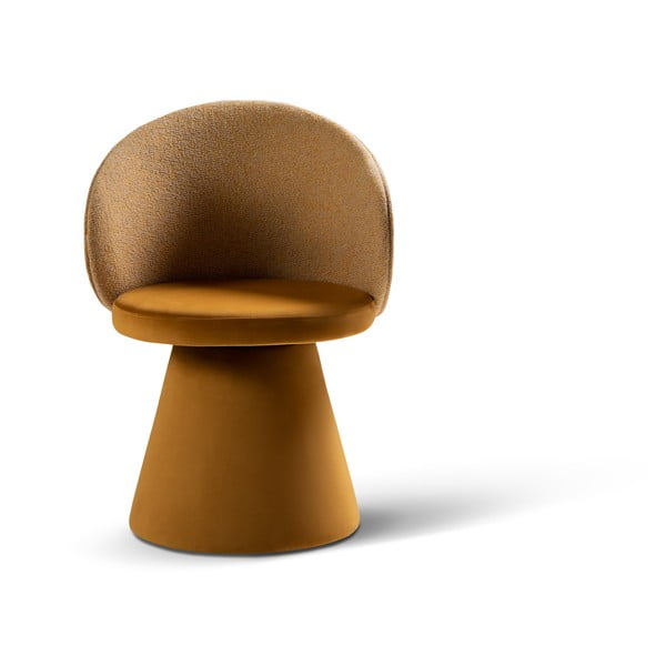 Sametové křeslo v hořčicové barvě Inez – Micadoni 