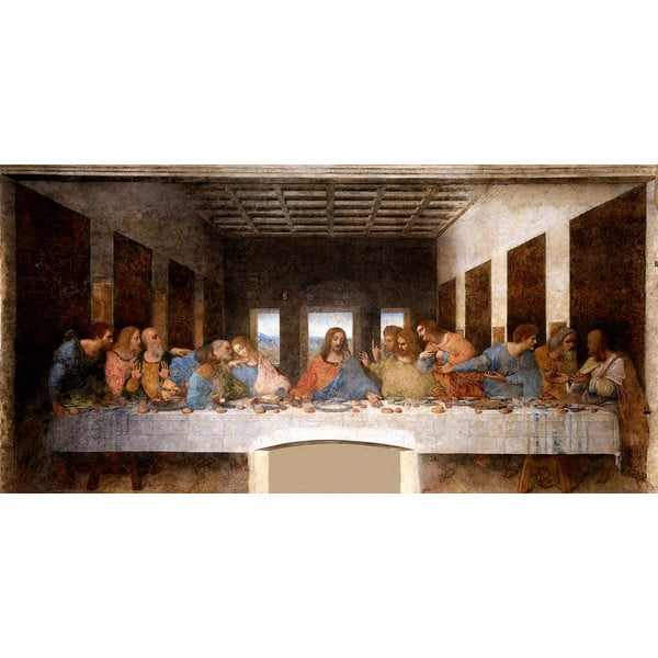 Reprodukce obrazu Leonardo da Vinci - The Last Supper, 80 x 40 cm