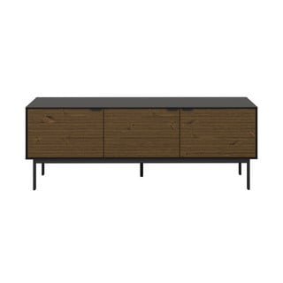 Černý TV stolek v dekoru borovice 150x54 cm Soma - Tvilum