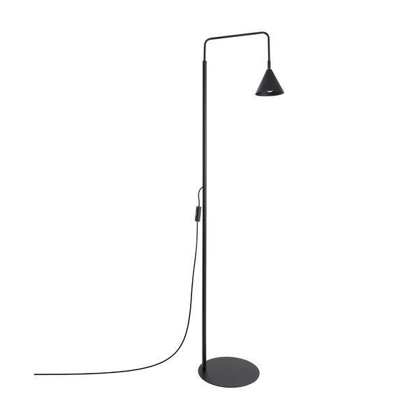 Černá ocelová stojací lampa s ohybatelnou konstrukcí (výška 165 cm) Zylo – Sollux