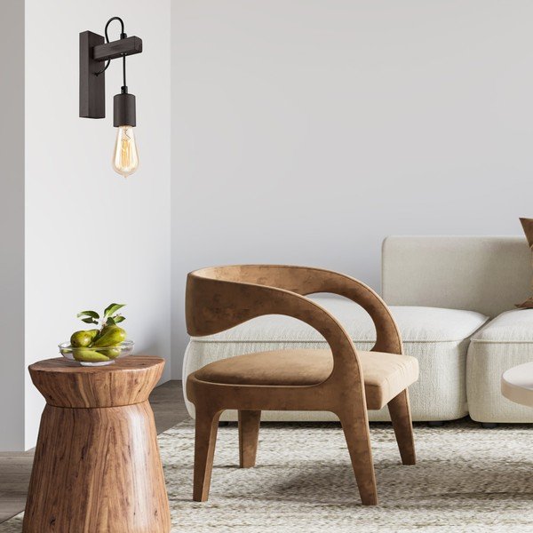 Černé nástěnné svítidlo Leon – LAMKUR-image-1