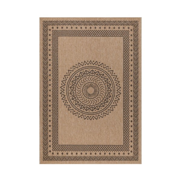 Venkovní koberec v černo-přírodní barvě 80x150 cm Dhaka – Ayyildiz Carpets