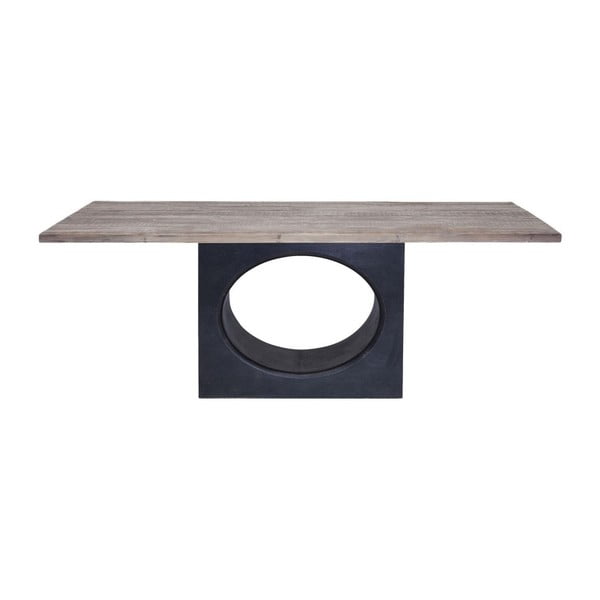 Černý dřevěný jídelní stůl s deskou Kare Design Zipper, 200 x 100 cm