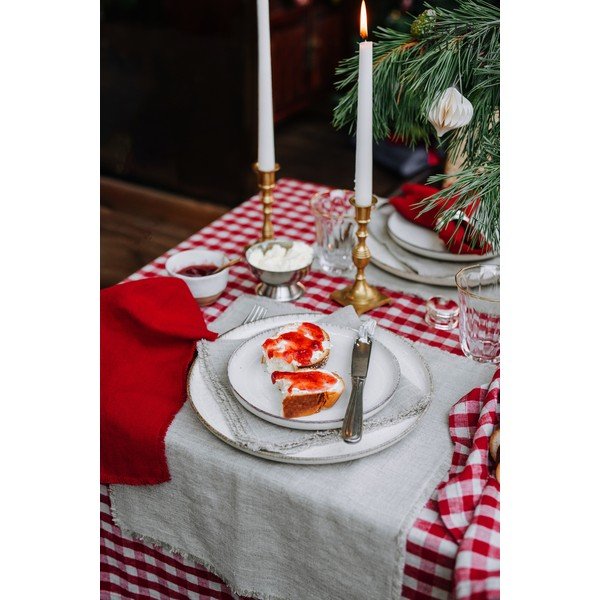 Lněná utěrka 45x65 cm Red Gingham – Linen Tales-image-3
