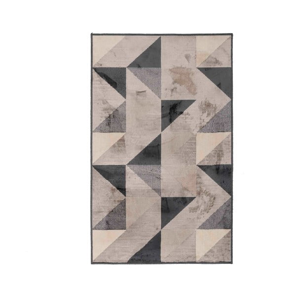 Šedo-béžový koberec s příměsí bavlny 68x110 cm Graphic – douceur d'intérieur