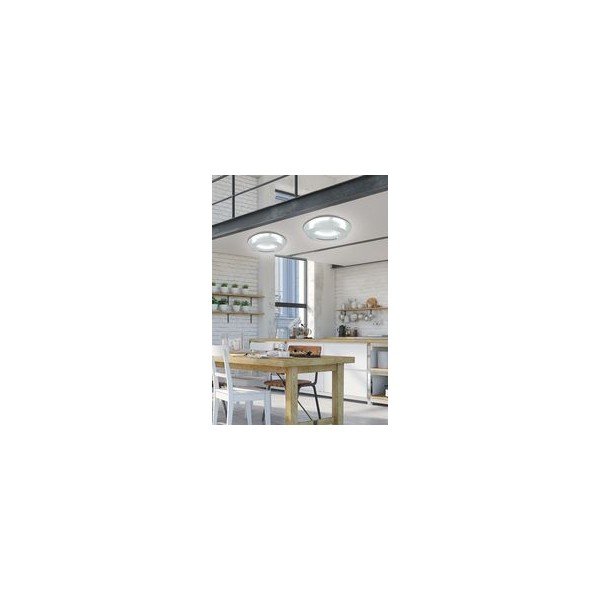 LED stropní svítidlo ve stříbrné barvě s kovovým stínidlem 40x40 cm Merle – Candellux Lighting-image-1
