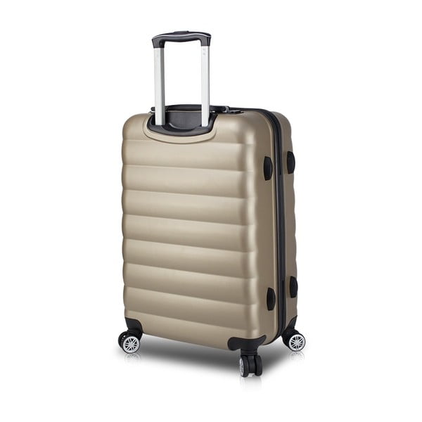 Cestovní kufr na kolečkách s USB portem ve zlaté barvě My Valice COLORS RESSNO Medium Suitcase