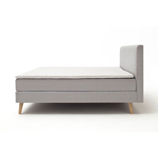 Světle šedá boxspring postel 160x200 cm Greta – Meise Möbel-image-4