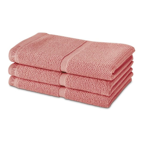 Růžový bavlněný ručník Aquanova Adagio, 30 x 50 cm