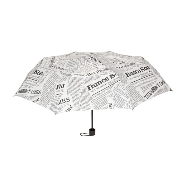 Bílý skládací deštník s motivem novin Le Studio Newspaper