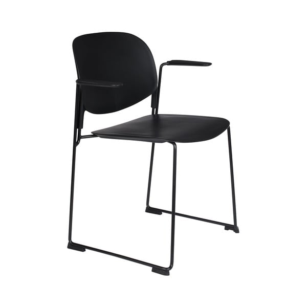 Černé jídelní židle v sadě 4 ks – White Label