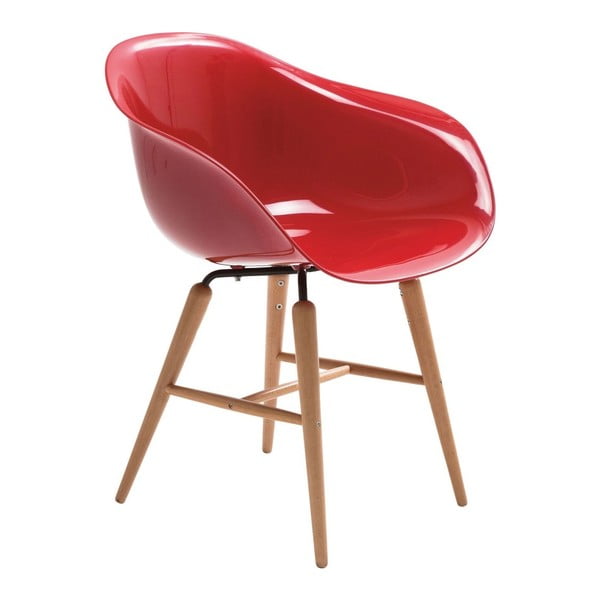 Sada 4 červených jídelních židlí Kare Design Forum Object