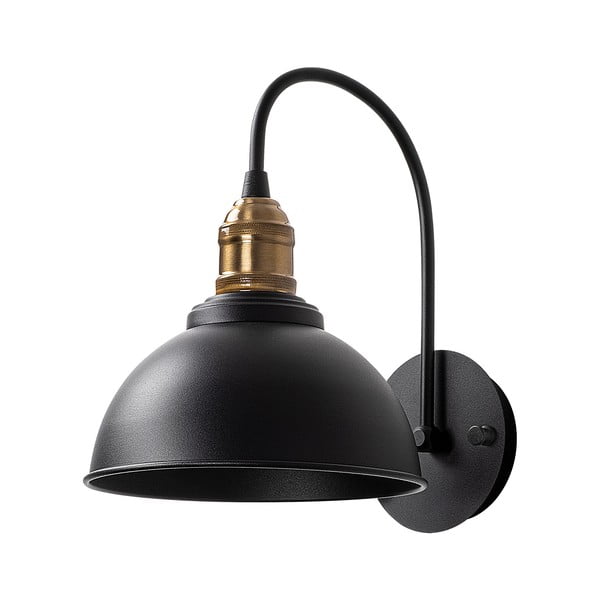 Černé nástěnné svítidlo ø 21 cm Varzan – Opviq lights