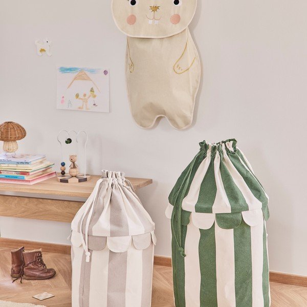 Krémový látkový závěsný organizér 40x1x82 cm Darling Rabbit – OYOY Mini-image-2