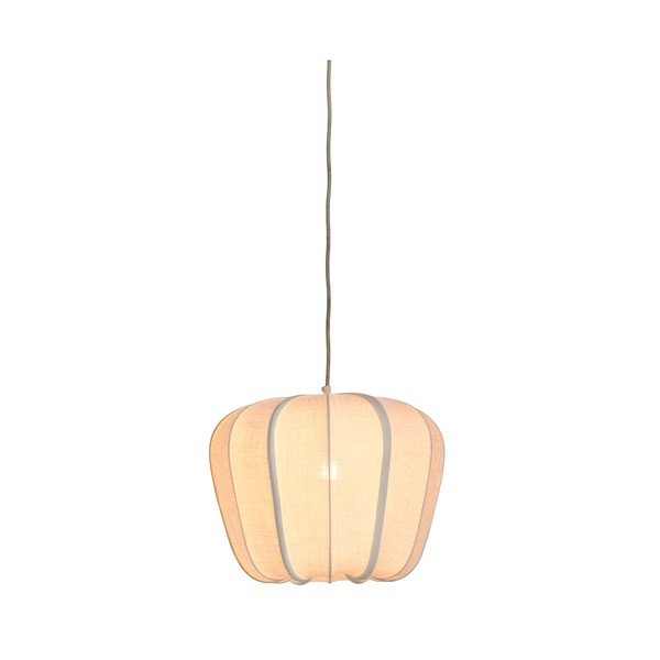 Krémové závěsné svítidlo s textilním stínidlem Zubedo – Light & Living-image-2
