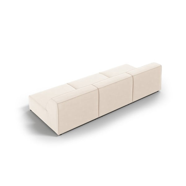 Krémová sametová pohovka 240 cm Jodie – Micadoni Home-image-4