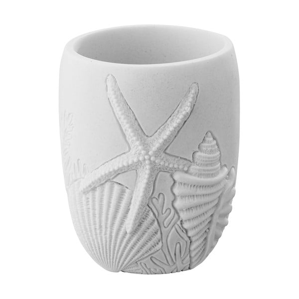 Bílý kelímek na zubní kartáčky z polyresinu Maloto – Wenko-image-2