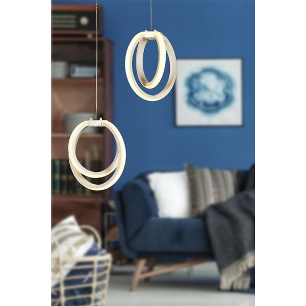 Bílé kovové LED závěsné svítidlo ø 20 cm Sezen – Squid Lighting-image-1