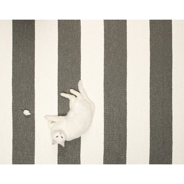 Antracitovo-krémový vnitřní a venkovní běhoun 70x150 cm Bob Charcoal Linen – Pappelina-image-2