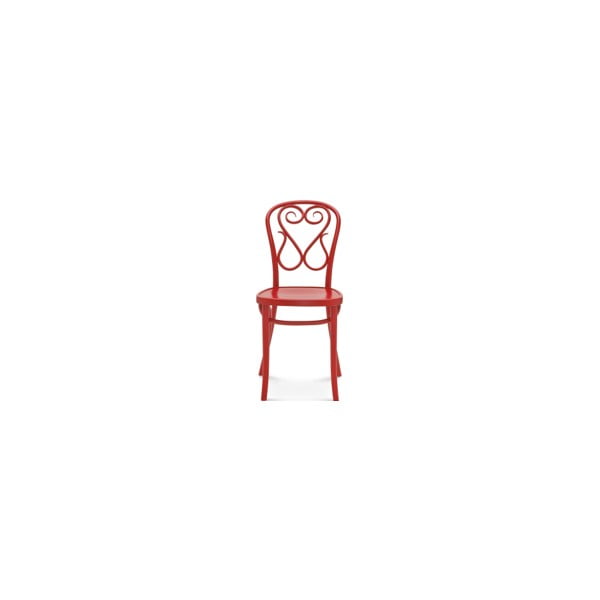 Červená dřevěná židle Fameg Jesper