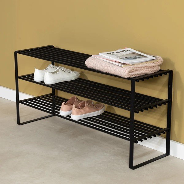Černý kovový botník 100x48,5x29 cm Rex – Spinder Design-image-1