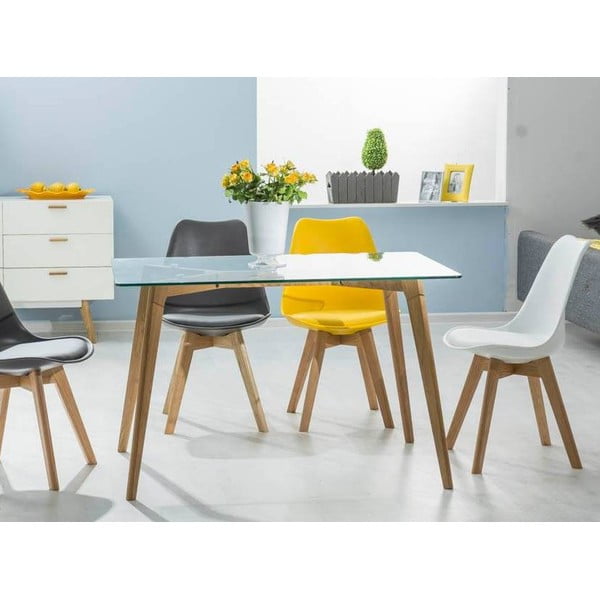 Bílá židle s dubovými nohami Signal Kris-image-1