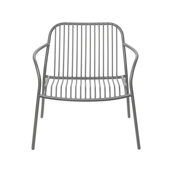 Šedé kovové zahradní křeslo Yua Wire – Blomus-image-2