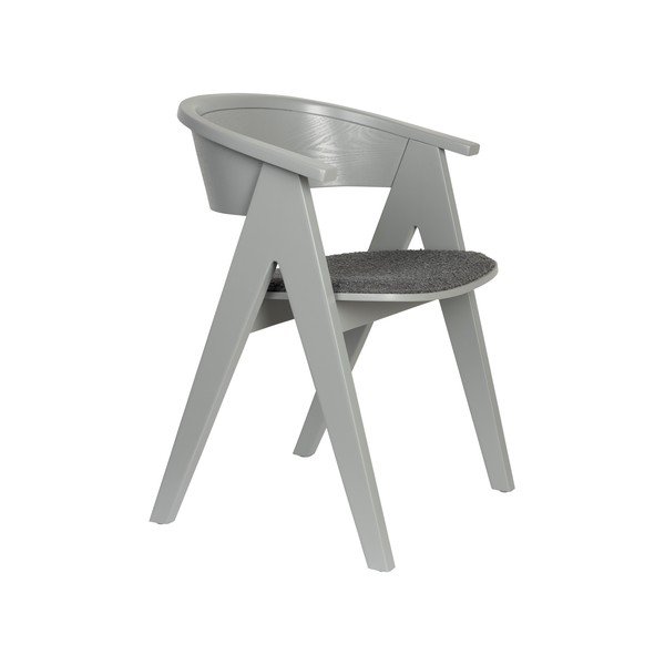 Šedé čalouněné jídelní křeslo s područkami NDSM – Zuiver