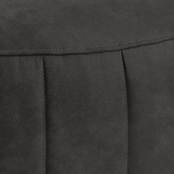 Antracitově šedý puf z imitace kůže Actona Doria, ⌀ 60 cm-image-3