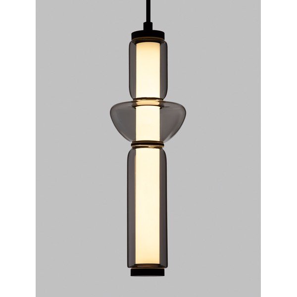 Šedé skleněné LED stmívatelné závěsné svítidlo ø 12 cm Ulon – Nova Luce-image-1
