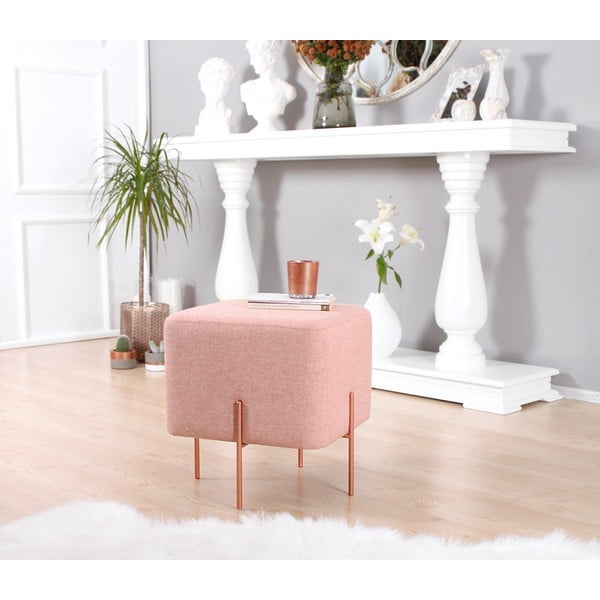 Světle růžový taburet Copper – Artie-image-4