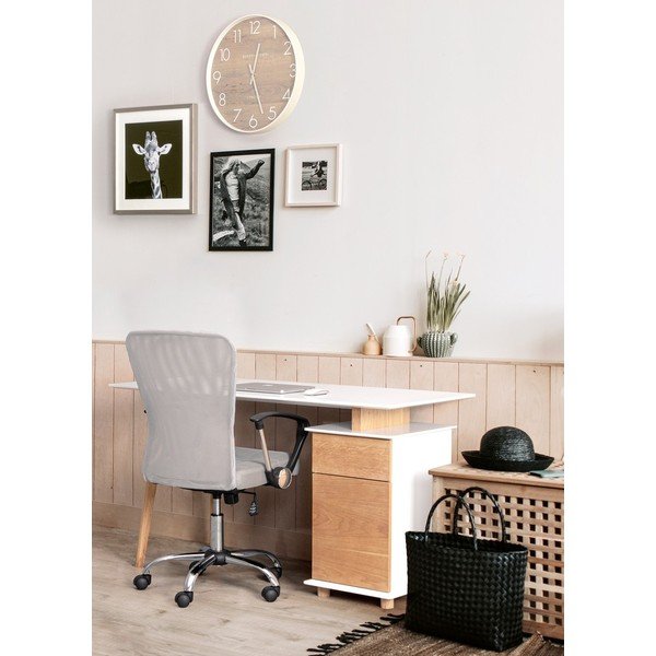 Světle šedá čalouněná kancelářská židle Brisbane – Yes Everyday-image-1