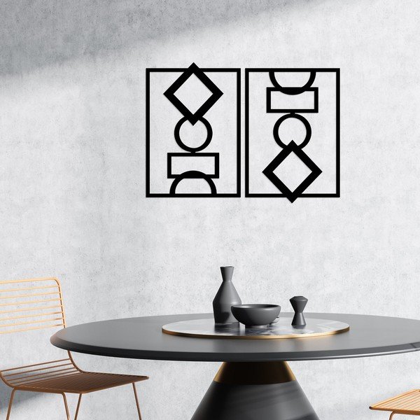 Kovové nástěnné dekorace v sadě 2 ks 42x57 cm – Wallity-image-2