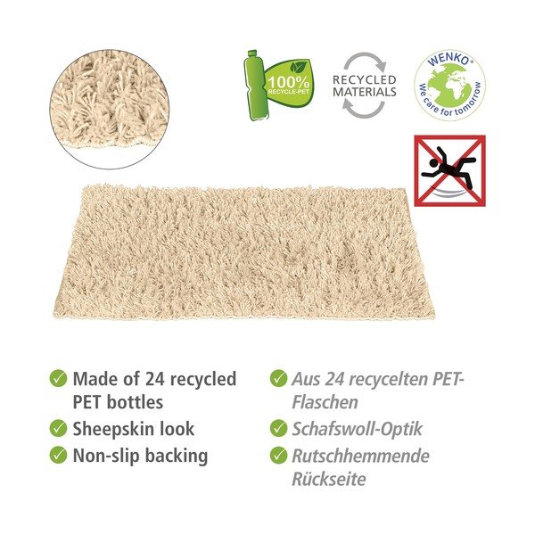 Béžová textilní koupelnová předložka 60x90 cm Lanas – Wenko-image-3